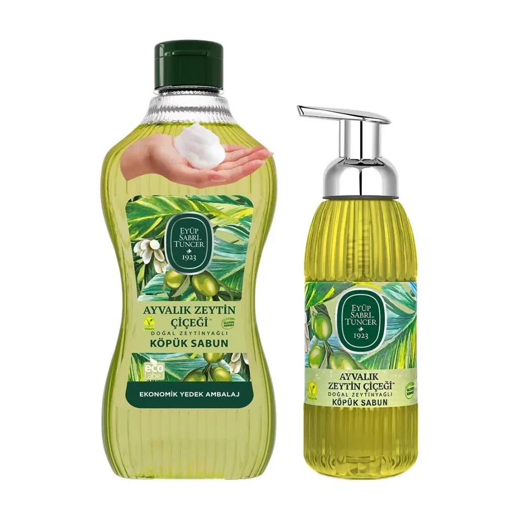 Ayvalık Zeytin Çiçeği Doğal Zeytinyağlı Köpük Sabun 1.5 lt + 500 ml