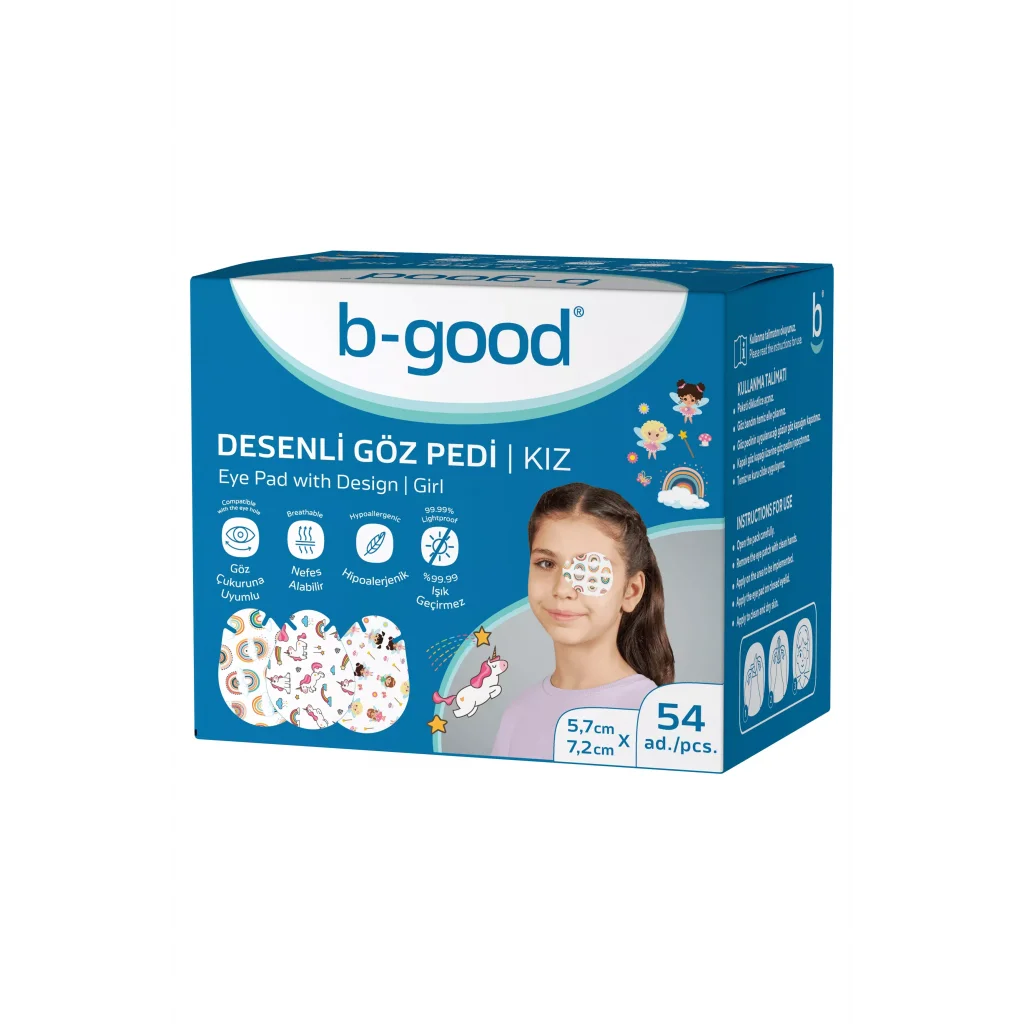 B-Good Desenli Göz Pedi Kız 5,7cm x 7,2cm - 54 Adet