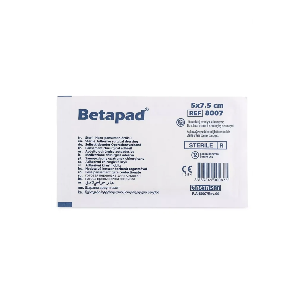 Betapad 5 cm x 7,5 cm Steril Hazır Pansuman Örtüsü