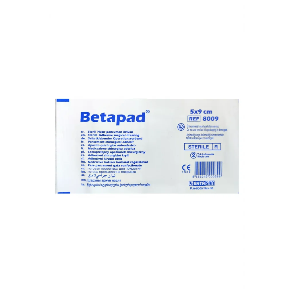Betapad 5 cm x 9 cm Steril Hazır Pansuman Örtüsü