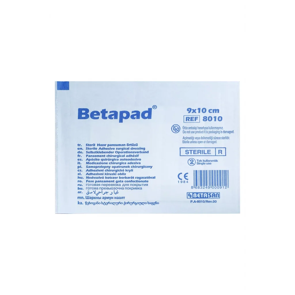 Betapad 9 cm x 10 cm Steril Hazır Pansuman Örtüsü