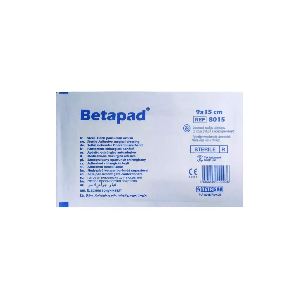Betapad 9 cm x 15 cm Steril Hazır Pansuman Örtüsü