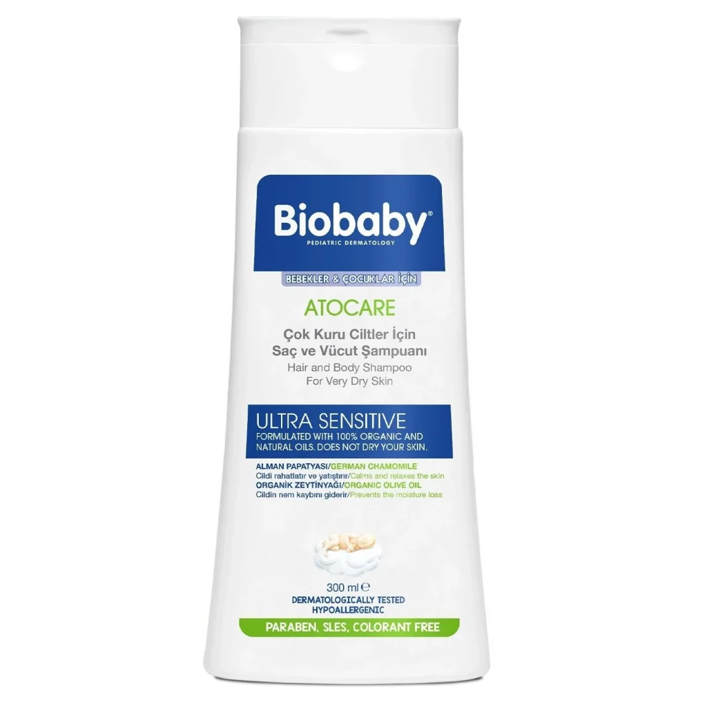 Biobaby Kuru ve Atopik Ciltler İçin Şampuan 300 ml