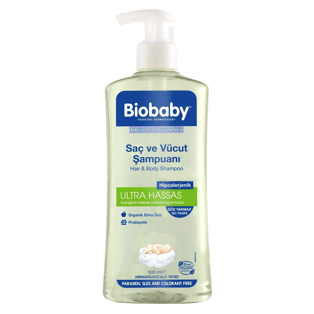 Biobaby Saç ve Vücut Şampuanı 500 ml
