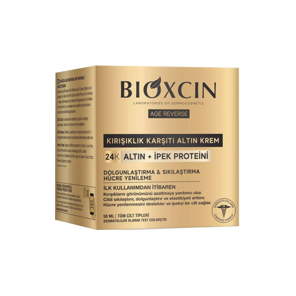 Bioxcin Age Reverse Kırışıklık Karşıtı Altın Krem 24K Altın İpek Proteini 50 ml