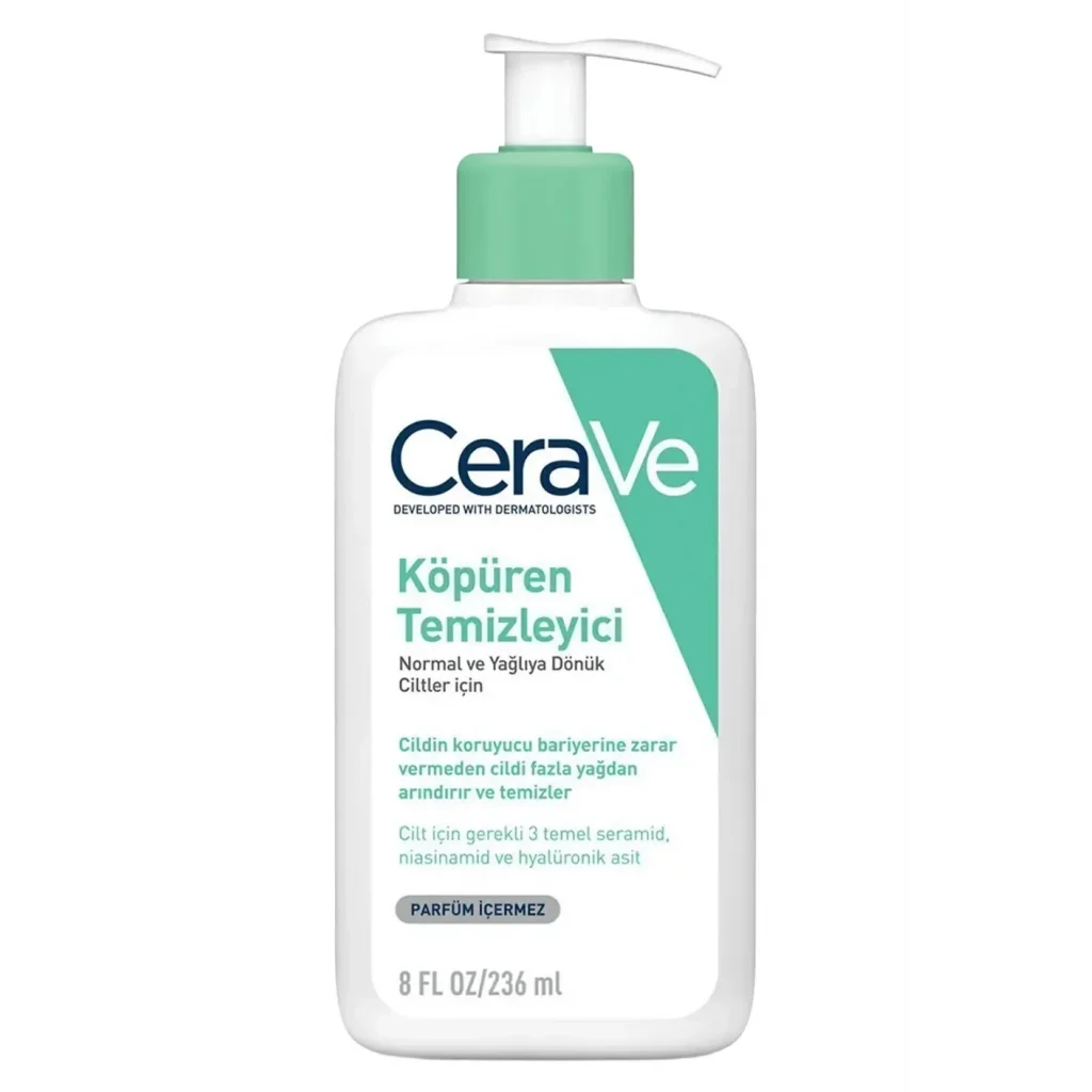 Cerave Foaming Cleanser Normal  Yağlıya Dönük Ciltler İçin 473 ml