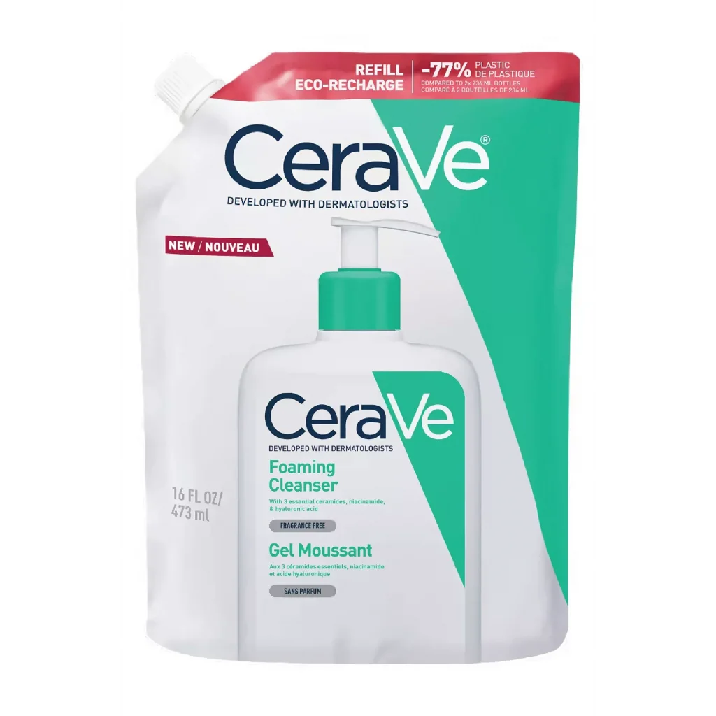 Cerave Foaming Cleanser Refill Dökme Poşet Normal ve Yağlıya Dönük Ciltler İçin Köpüren Temizleyici 473 ml