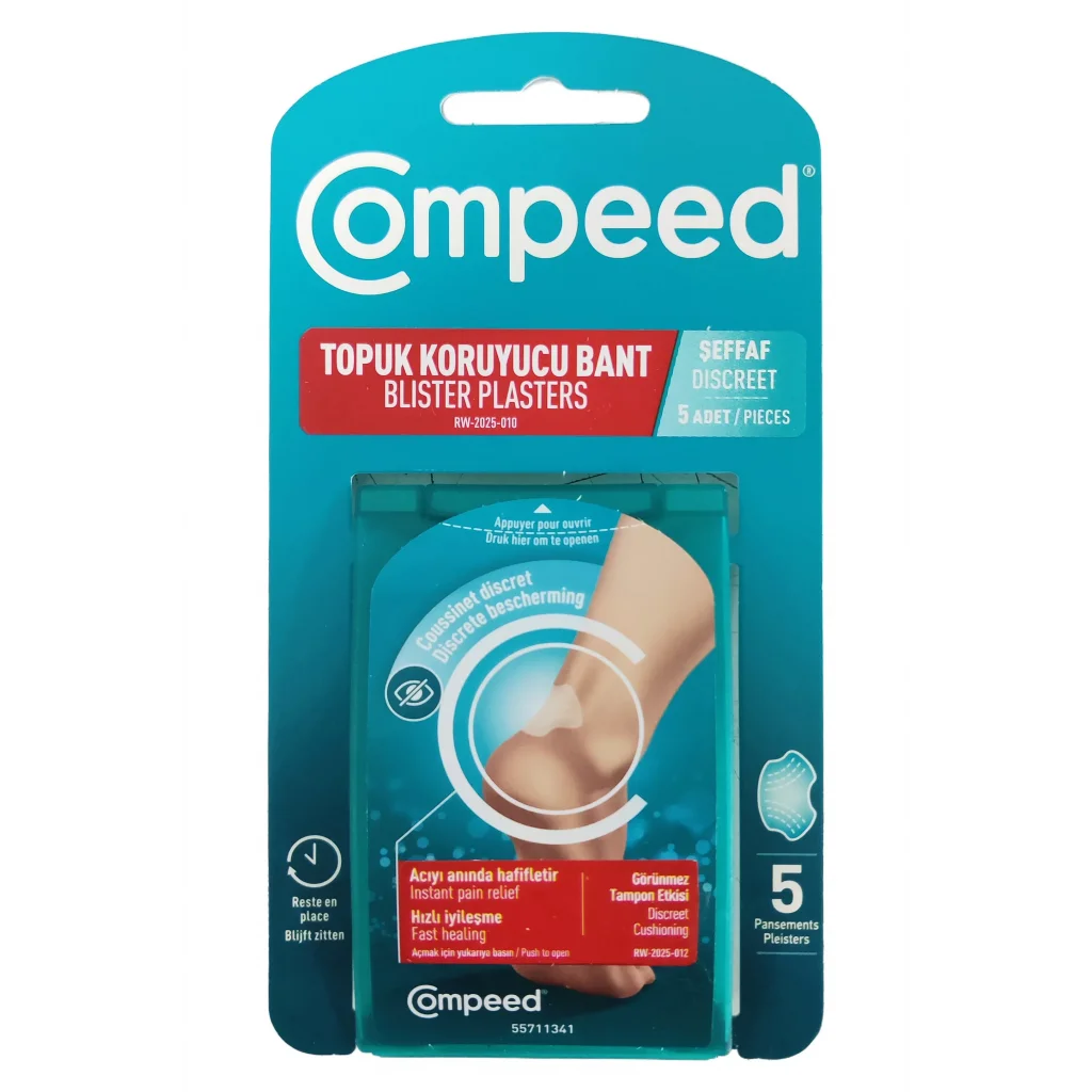 Compeed Topuk Koruyucu Bant Şeffaf 5li