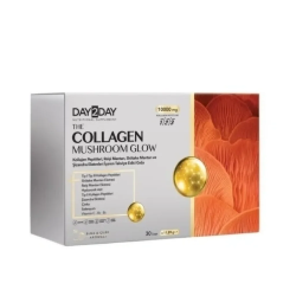 Day2Day Collagen Mushroom Glow Elma & Çilek Aromalı 30 Saşe