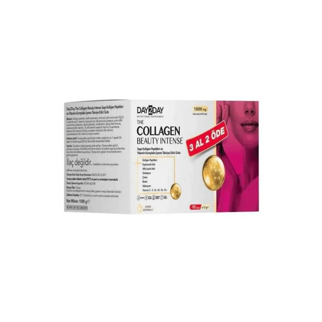 Day2Day The Collagen Beauty Çilek Aromalı 10000 mg 30 Saşe - 3 Al 2 Öde