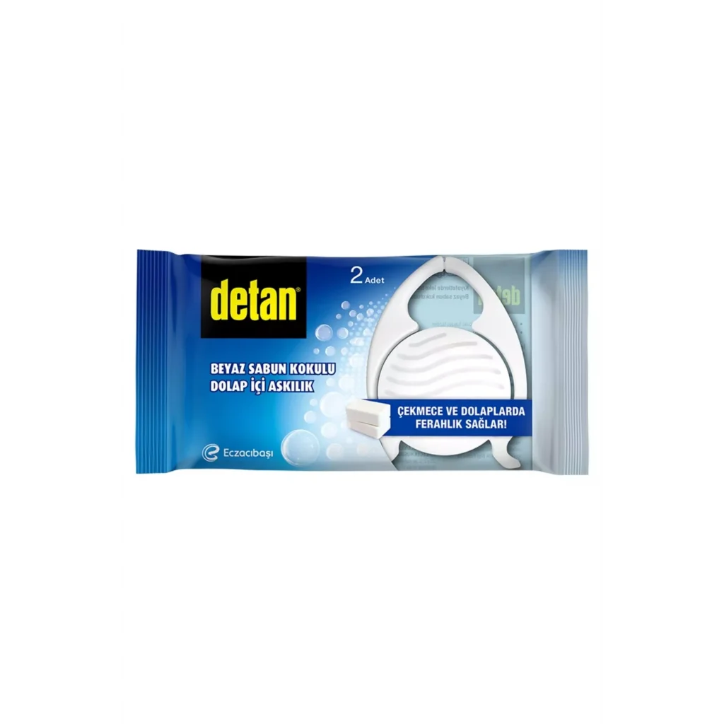 Detan Dolap İçi Askılık Beyaz Sabun Kokulu 2 li