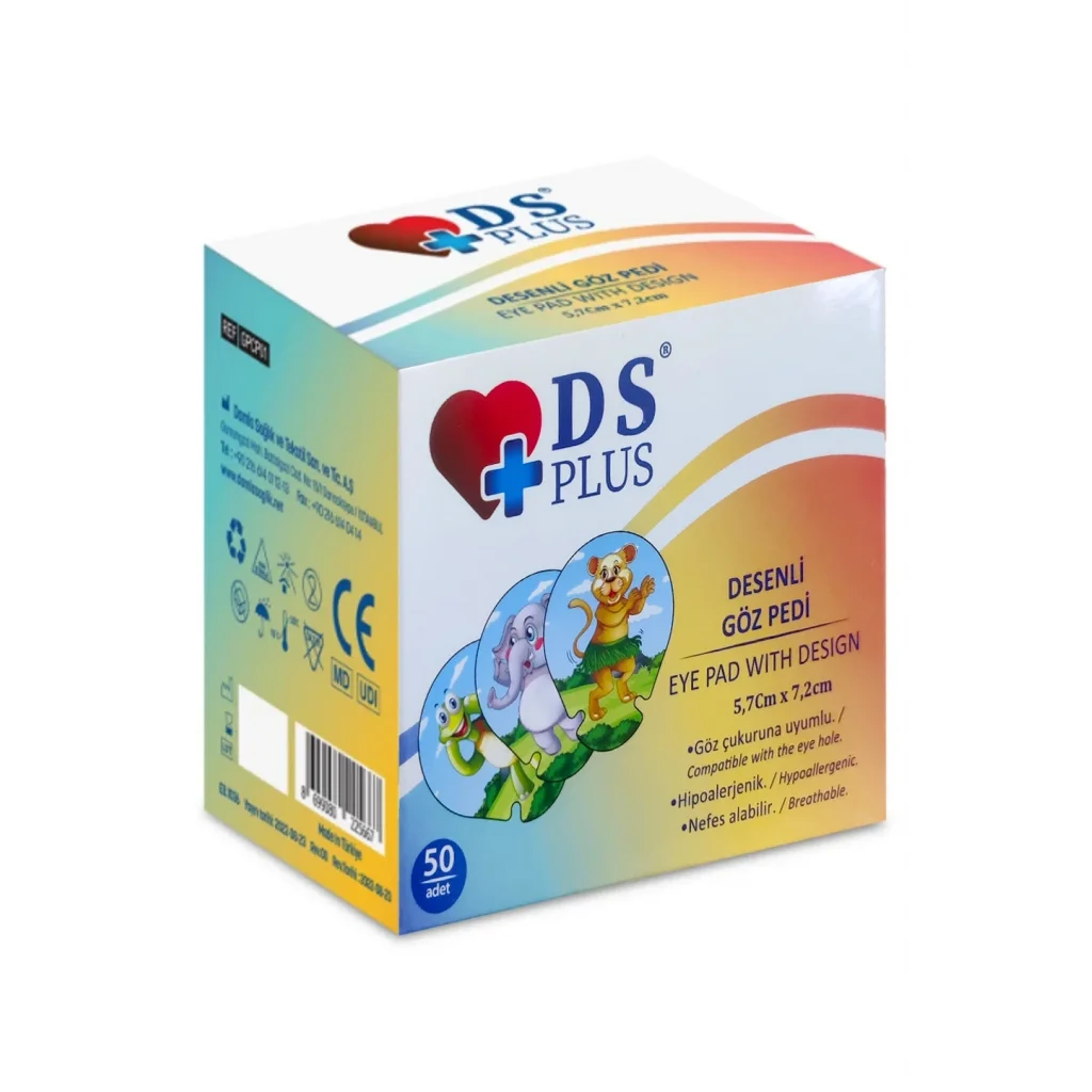 DS Plus Desenli Çocuk Göz Pedi 50li