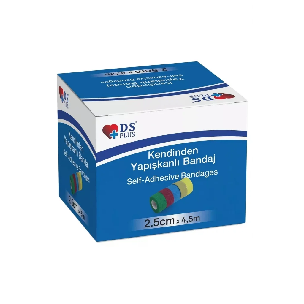 DS Plus Kendinden Yapışkanlı Bandaj 2.5 cm x 4.5 m Ten Rengi