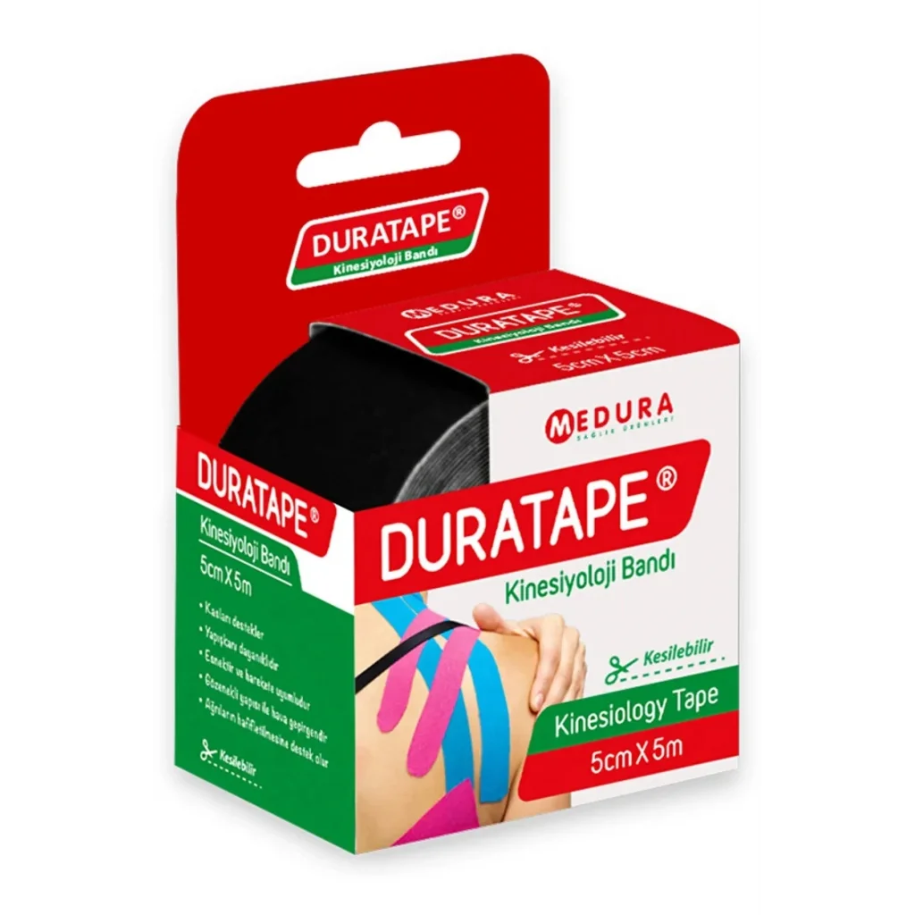 Duratape Kinesiyoloji Bandı Siyah 5 cm x 5 m