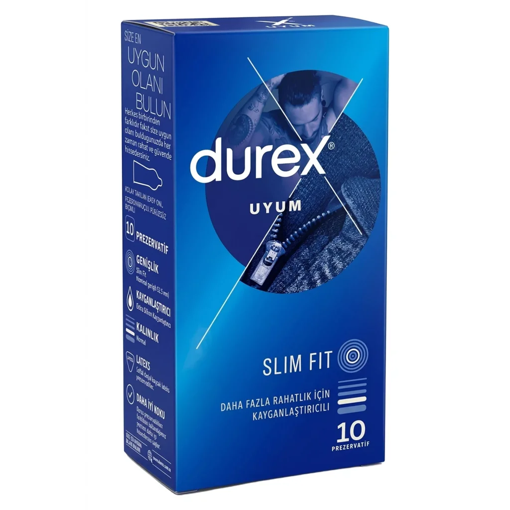 Durex Prezervatif Slim Fit Uyum 10lu