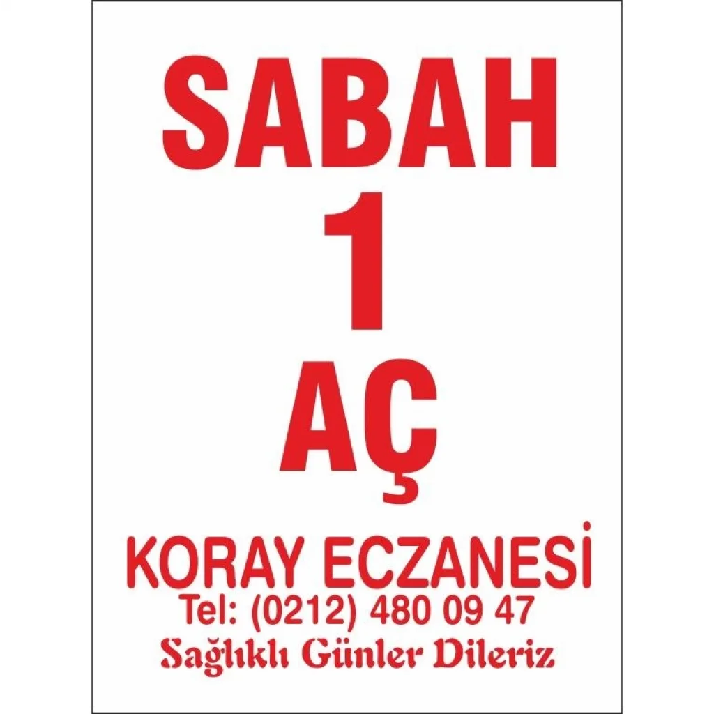 Eczane Etiketi Kod1 Beyaz