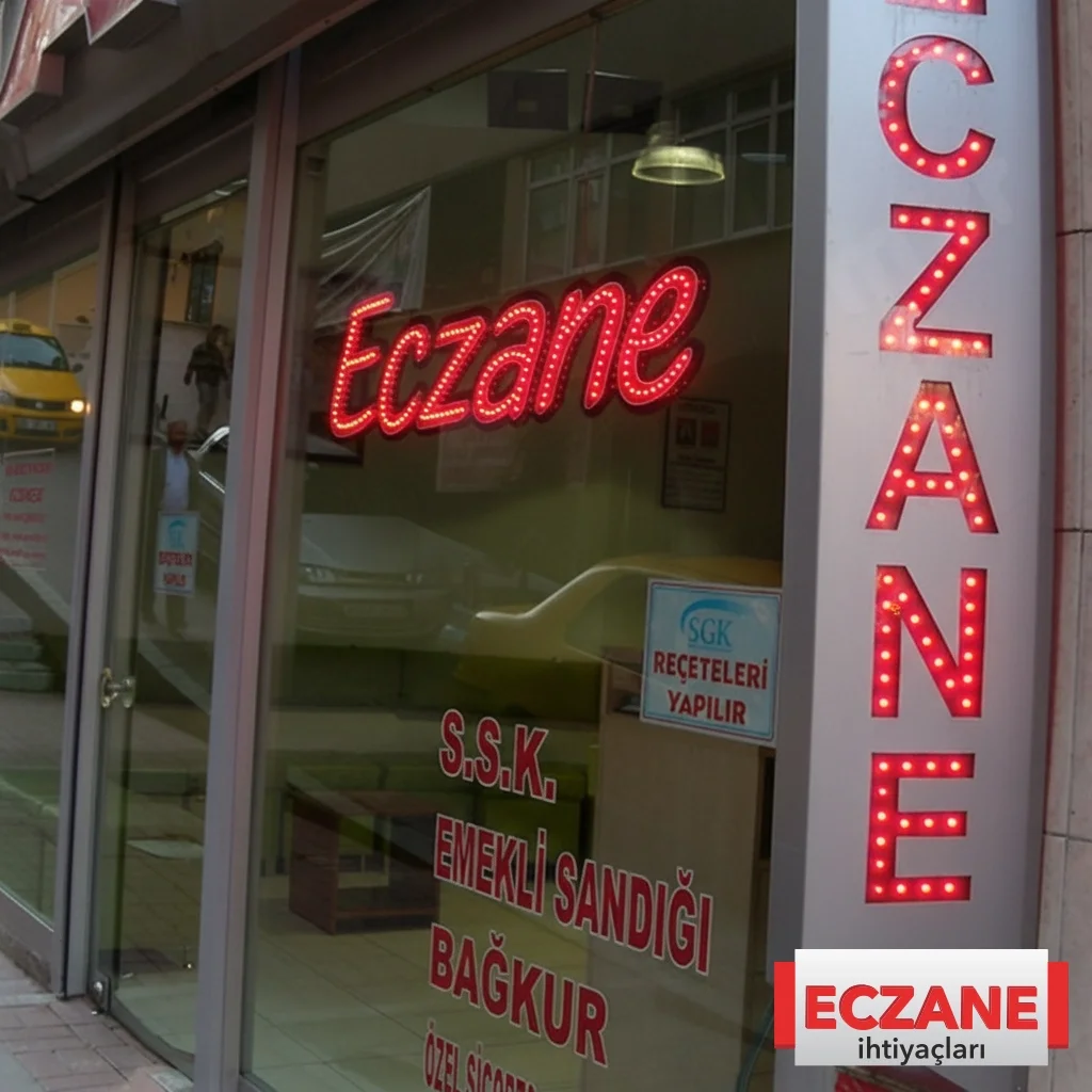 Eczane LED Tabelası – 1200x315 mm, Kırmızı Led