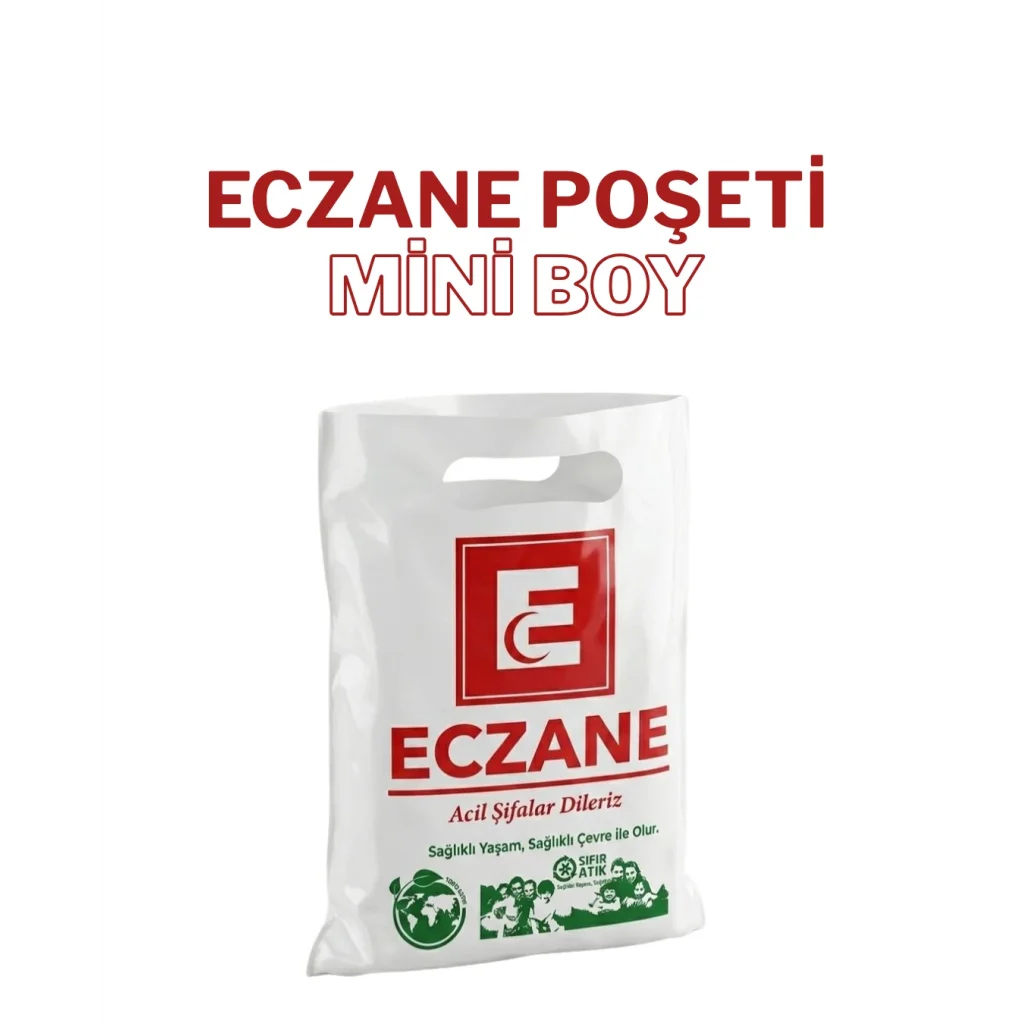 El Geçme Eczane Poşeti Mini Boy 15x25 cm 5000 Adet 5 kg