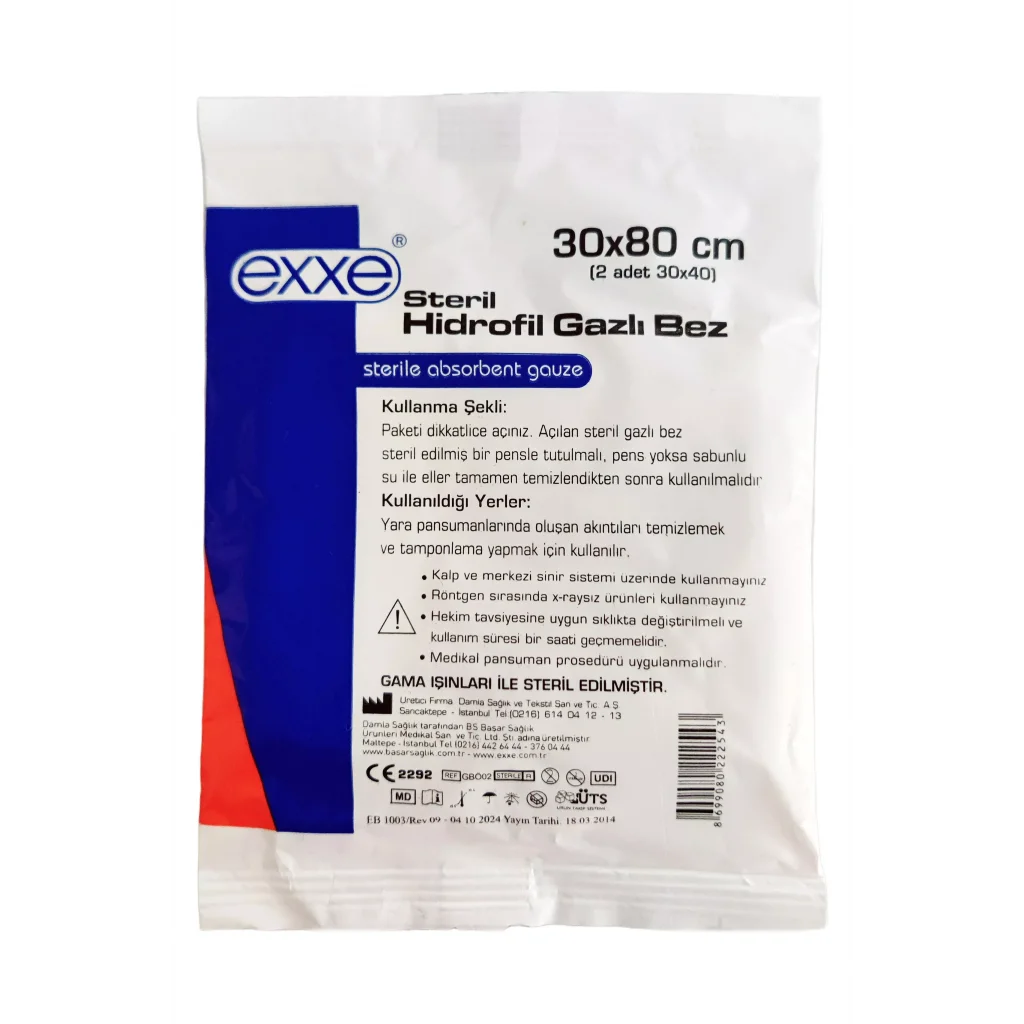 Exxe Gazlı Bez 30 cm x 80 cm (2 Parça 30x40)
