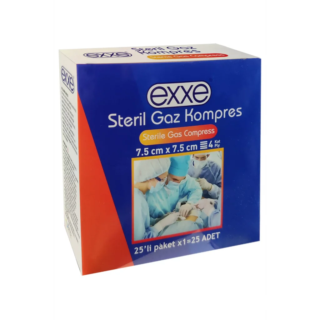 Exxe Steril Gaz Kompres 7,5cm x 7,5cm 25li
