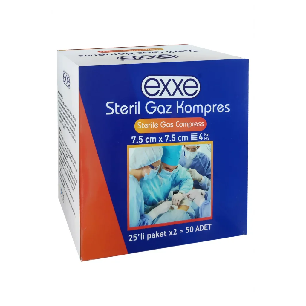 Exxe Steril Gaz Kompres 7,5x7,5 cm 50li