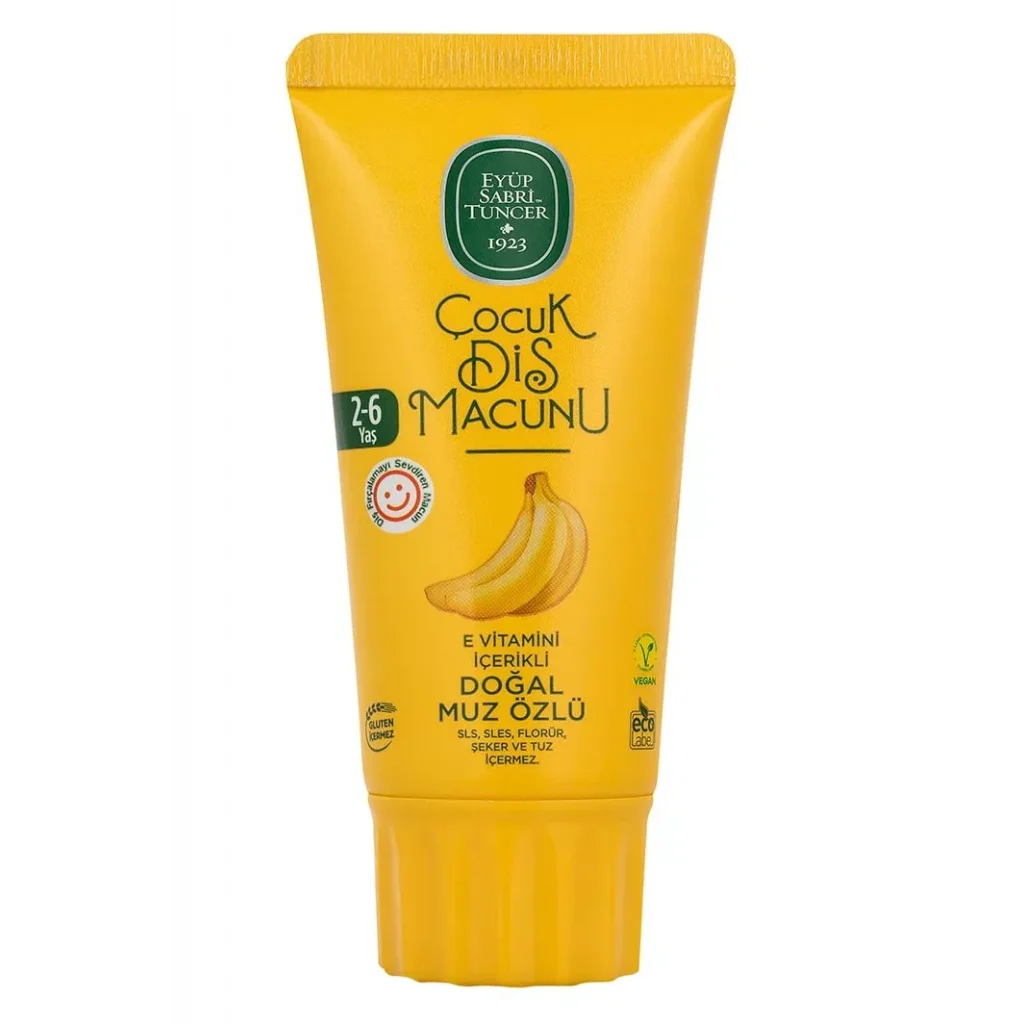 Eyüp Sabri Tuncer Doğal Muz Özlü 2-6 Yaş Çocuk Diş Macunu 60 ml