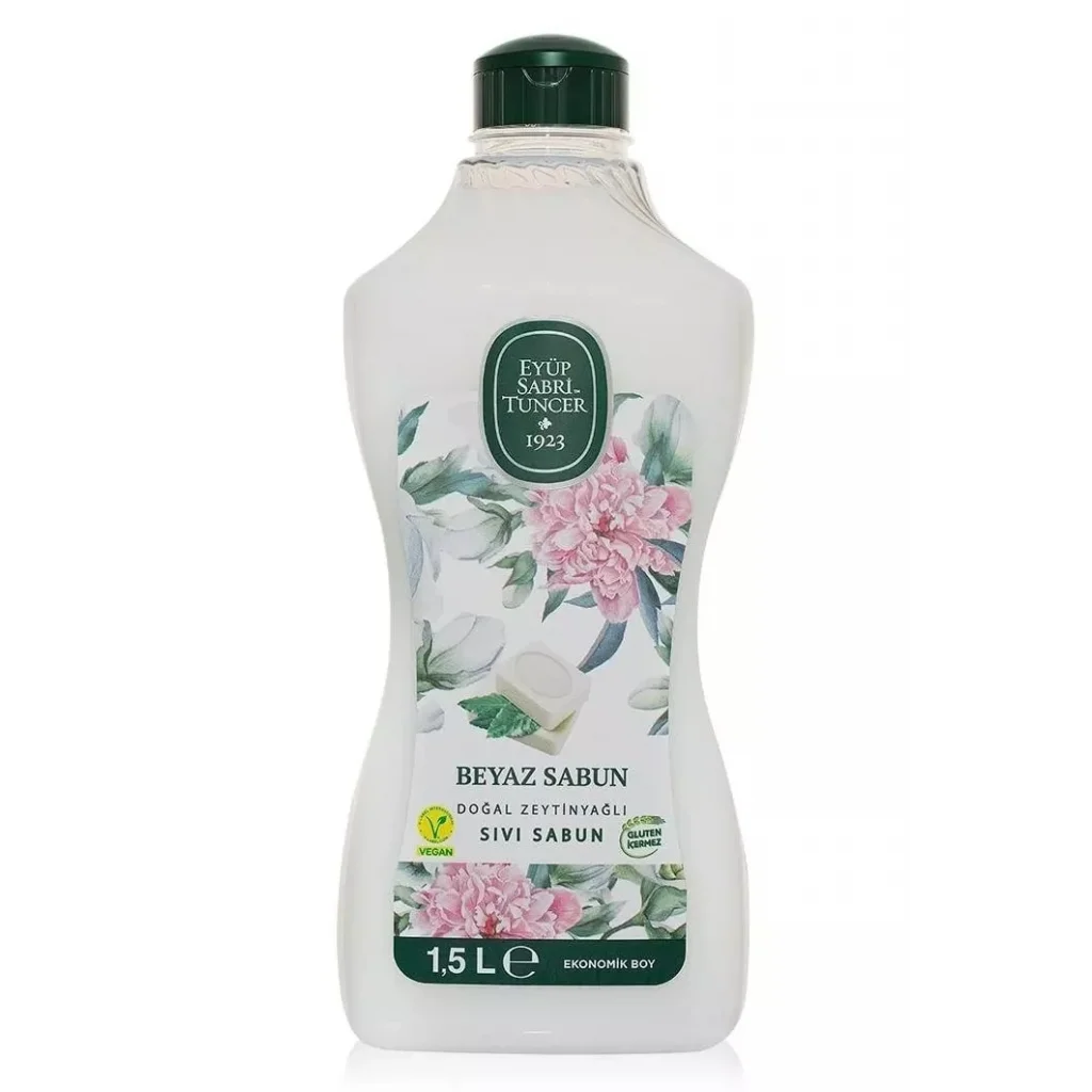 Eyüp Sabri Tuncer Doğal Zeytinyağlı Sıvı Beyaz Sabun 1.5 lt