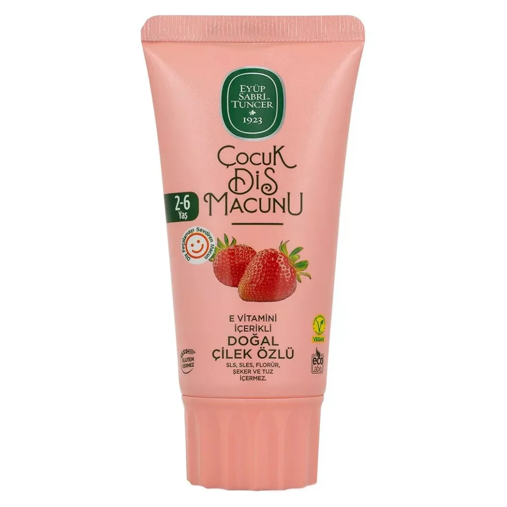 Eyüp Sabri TuncerDoğal Çilek Özlü 2-6 Yaş Çocuk Diş Macunu 60 ml