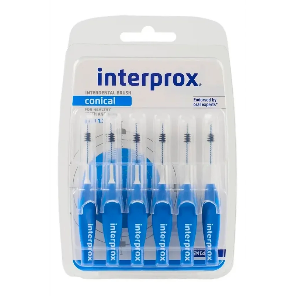 Interprox Conical 1,3mm Mavi Arayüz Fırçası 6lı