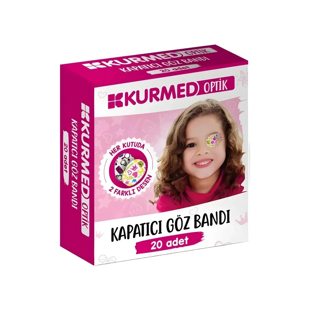 Kurmed Optik Çocuk Göz Pedi Kız 20 Adet