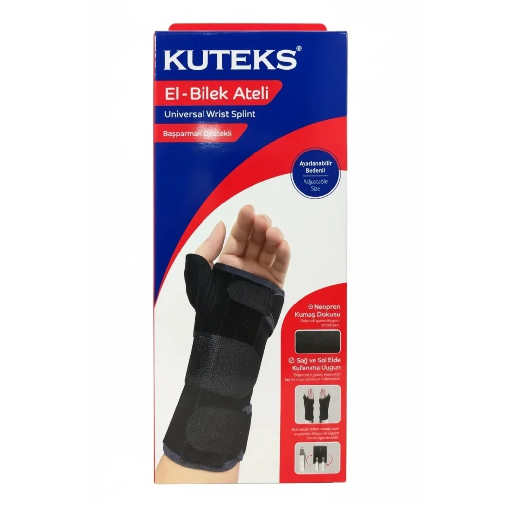 Kuteks El Bilek Ateli Neopren - Başparmak Destekli Çift Taraflı