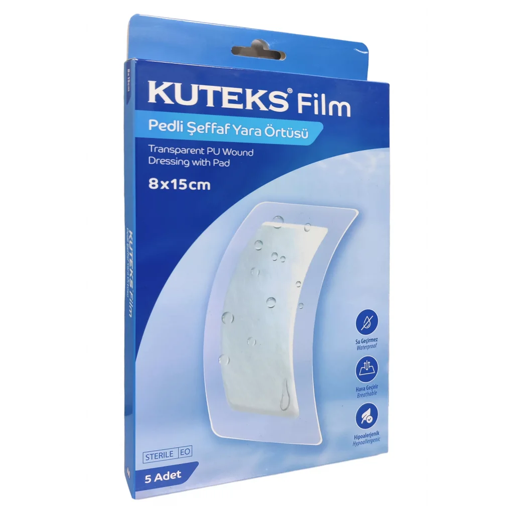 Kuteks Film Pedli Şeffaf Yara Örtüsü 8x15 cm 5li Kutu
