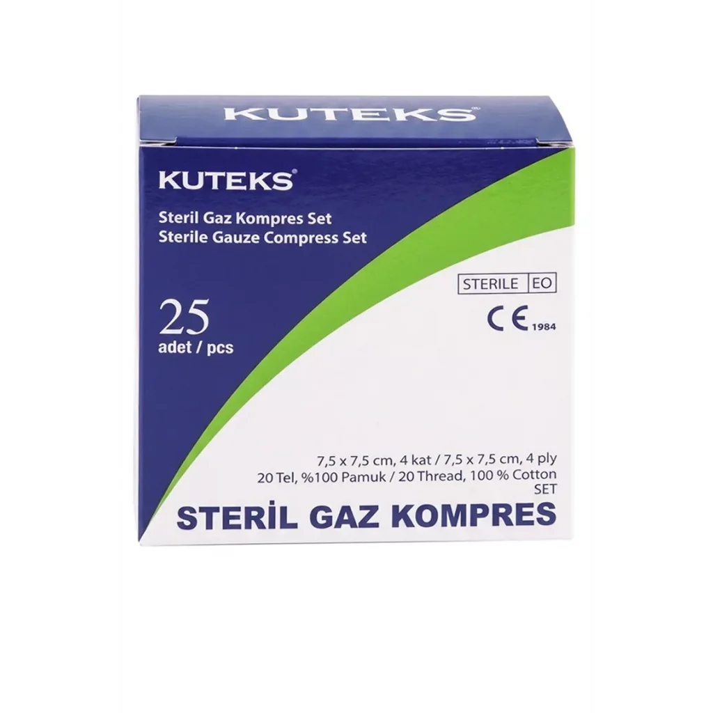 Kuteks Gaz Kompres 7,5 x 7,5 cm 25’li (Ekonomik Ambalaj)