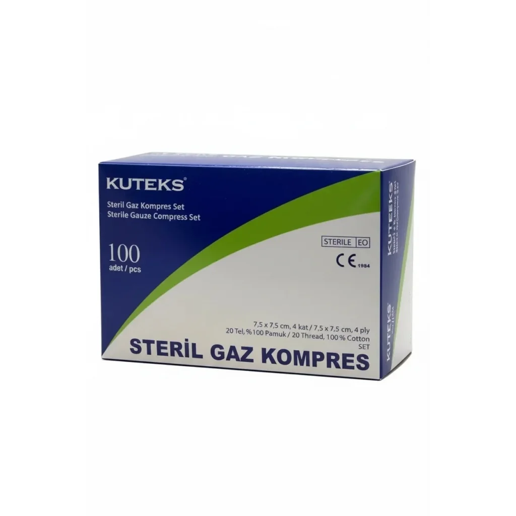 Kuteks Steril Gaz Kompres Eko 7.5 x 7.5 cm (4x25) 100lü (EKO)