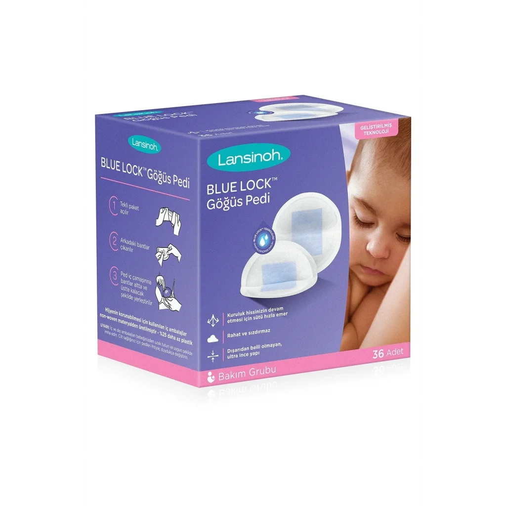 Lansinoh Blue Lock Göğüs Pedi 36lı