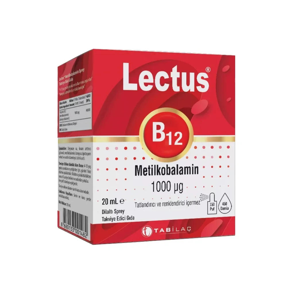 Lectus Metilkobalamin B12 Dilaltı Sprey 20 ml