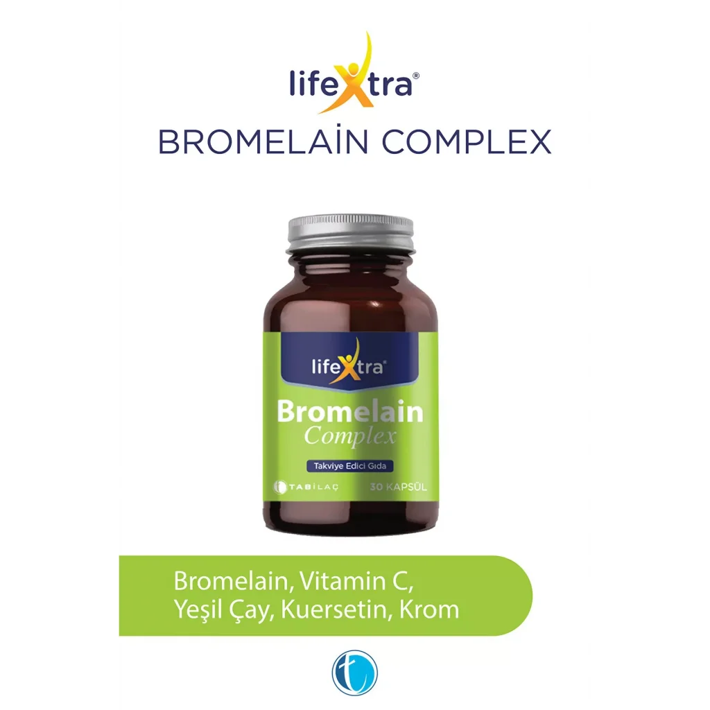 LifeXtra Bromelain Complex Takviye Edici Gıda 30 Kapsül