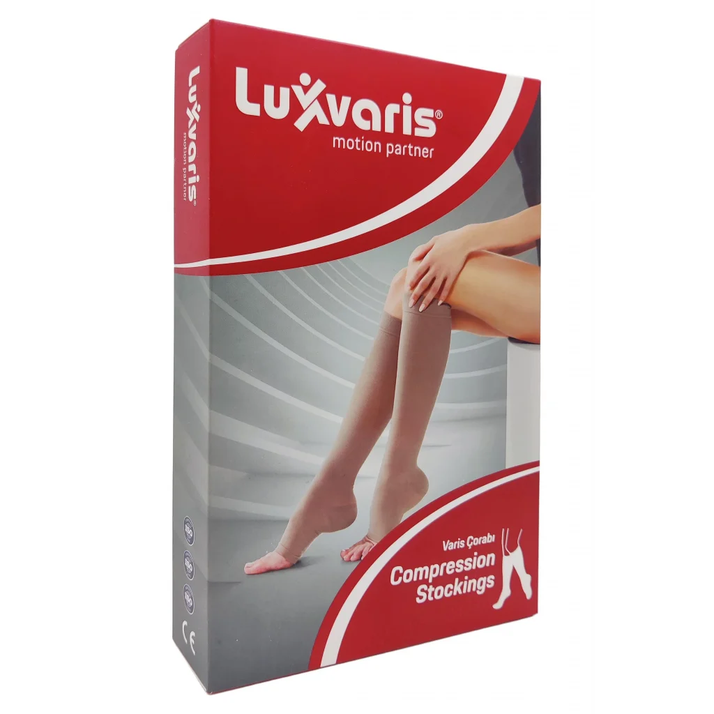 Luxor 808 CCL2 Dizaltı Burnu Açık Varis Çorabı Ten Rengi No: 7