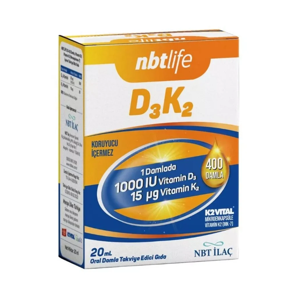 Nbt Life D3K2 1000 IU Damla 20 ml
