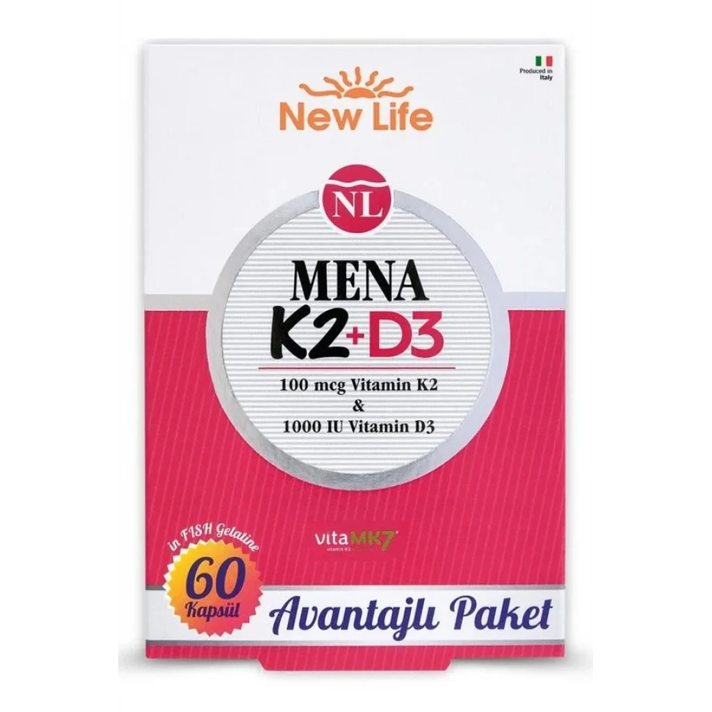 New Life Mena K2+D3 60 Kapsül