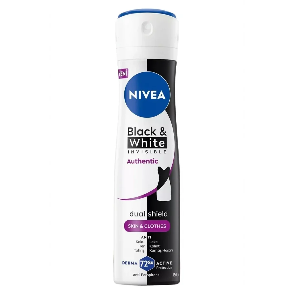 Nivea Black White Authentic Kadın Sprey Deodorant 150 ml