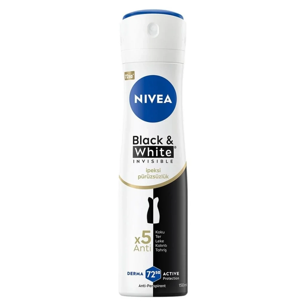 Nivea Black  White Invisible Deodorant For Women İpeksi Pürüzsüzlük 150 ml