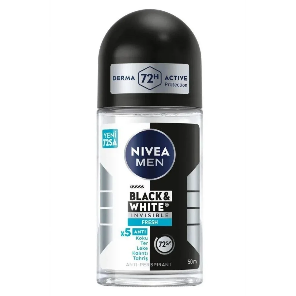 Nivea Black  White Invisible Roll-On For Men Fresh 50 ml