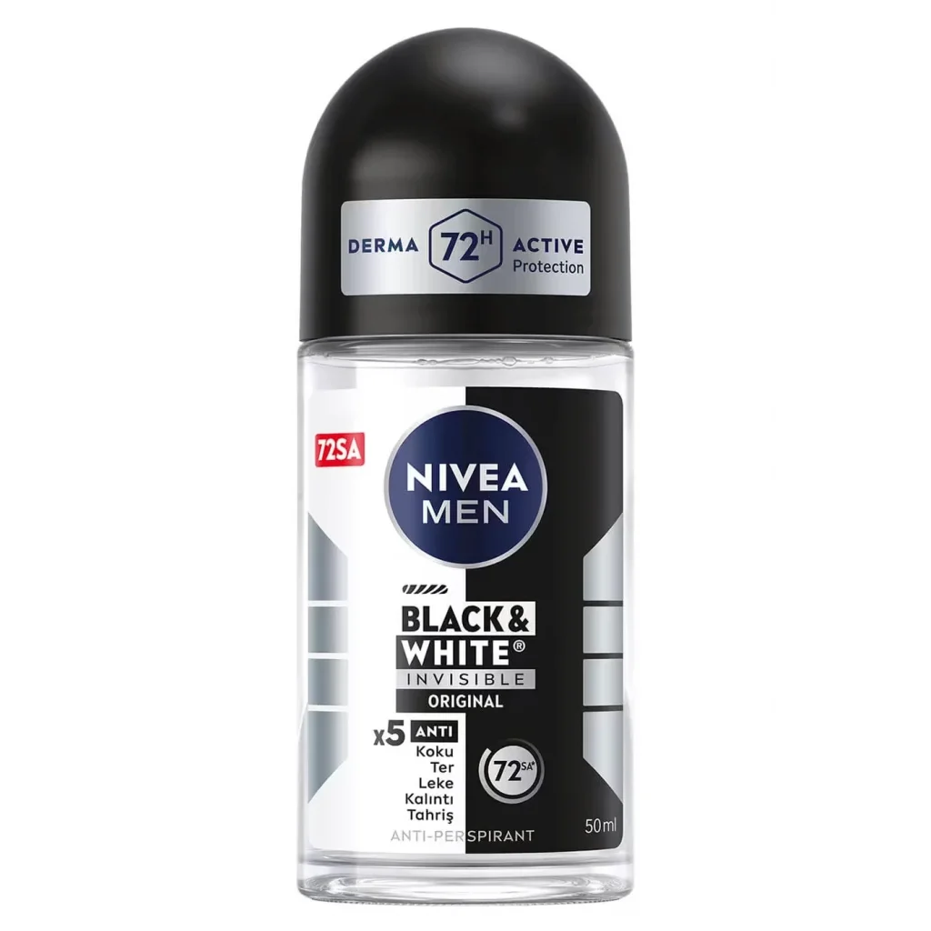 Nivea Black  White Invisible Roll-On For Men Original 50 ml