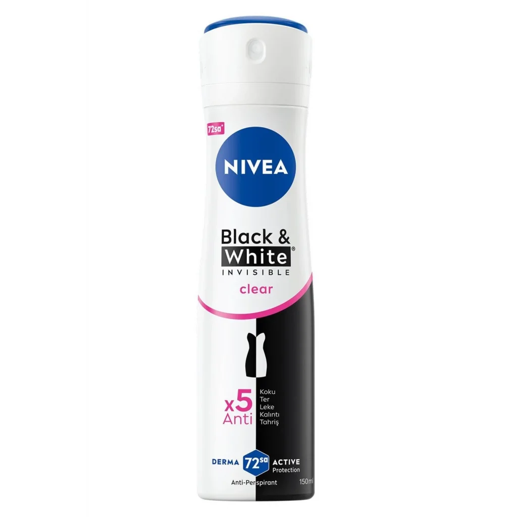 Nivea Invisible for Black  White Deodorant (Clear) 150 ml
