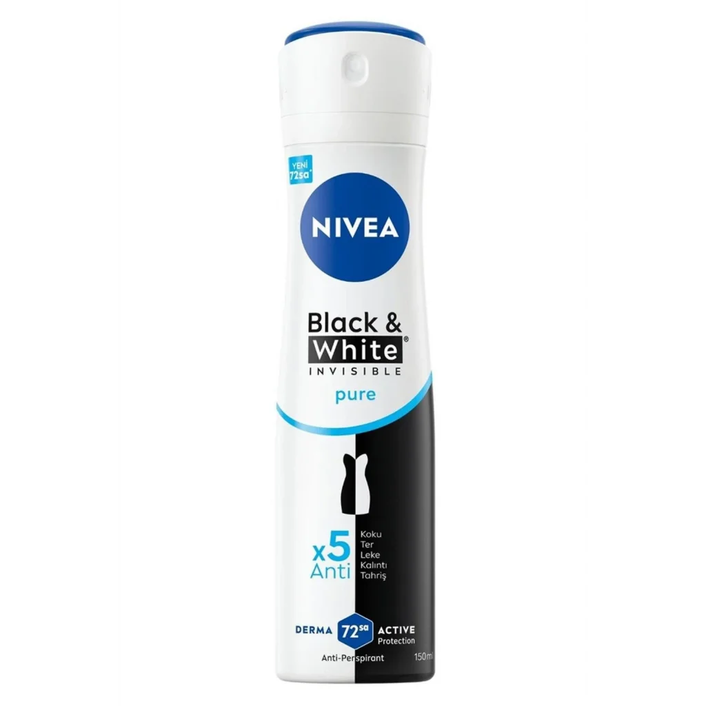 Nivea Invisible for Black  White Deodorant (Pure) 150 ml