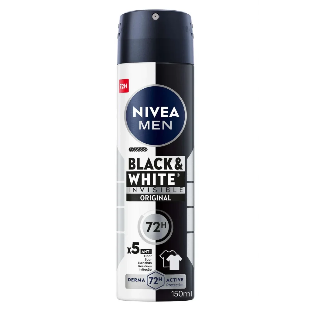 Nivea Invisible For Black  White Orijinal Deodorant For Men 150 ml