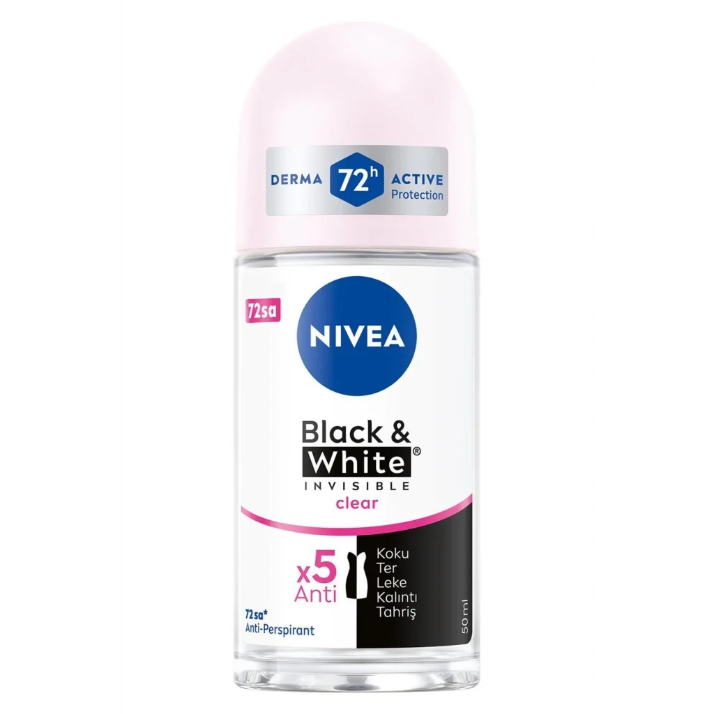 Nivea Invisible For Black  White Roll-On Clear 50 ml