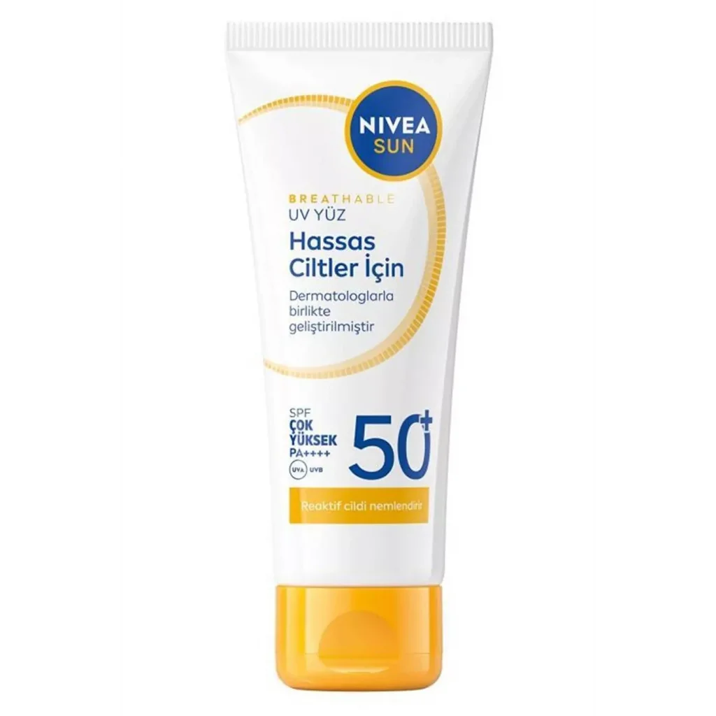 Nivea Sun SPF50 Hassas Yatıştıran Nemlendirici Yüz Güneş Kremi 40 ml