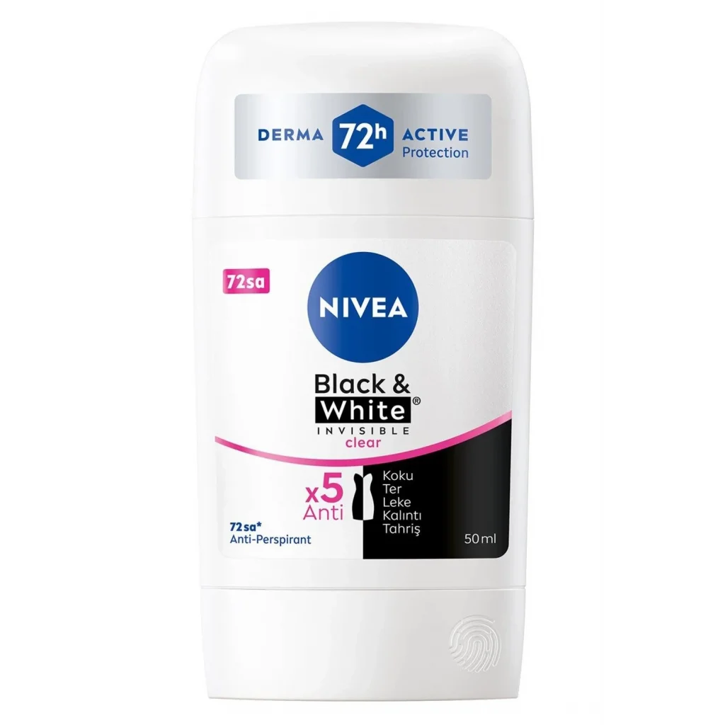Nivea Women Black  White Invisible Clear Stick Deodorant 50 ml